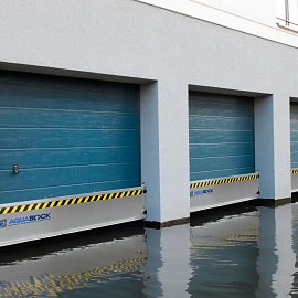 Installazione paratie antiallagamento Aquablock allagamento azienda logistica