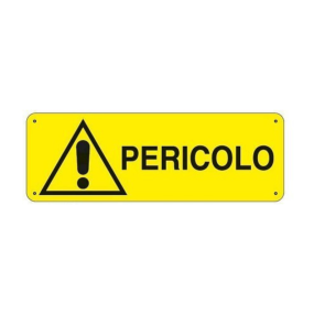 Segnaletica di Pericolo Pittogramma con Testo (VerticaleOrizzontale)