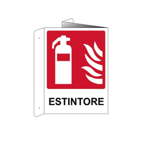 Segnaletica antincendio bifacciale