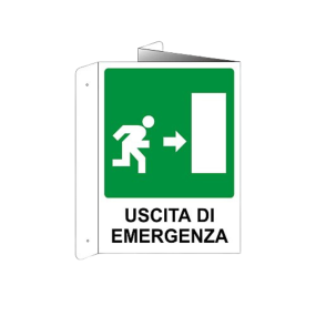 Segnaletica bifacciale di emergenza