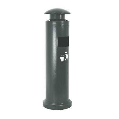 Cestino Autoportante con Posacenere da Esterno - Colore Grigio Gotico