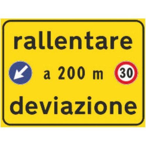 Rallentare a m 200 deviazione