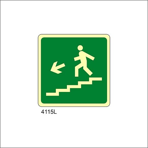 Scala sinistra basso Luminescente - D - Alluminio Luminescente - 370x370 mm