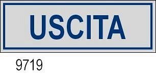 Etichetta adesiva Uscita 170x45 mm