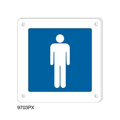 Servizi Uomo - Plexiglass - C - 200x200 mm - Monofacciale - 4 Fori