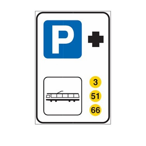 Parcheggio di scambio con tram - B - Alluminio CL.2 60x90 cm