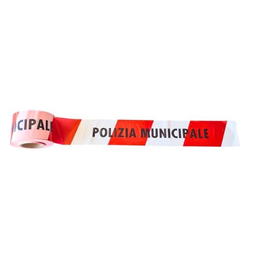 Nastro Segnaletico in Polietilene  personalizzato - POLIZIA MUNICIPALE