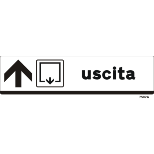 Uscita - Direzione della freccia: AVANTI