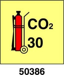 Estintore carrellato a co2 30kg.