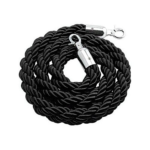 Cordone di delimitazione Nero con morsetto Silver mt. 2
