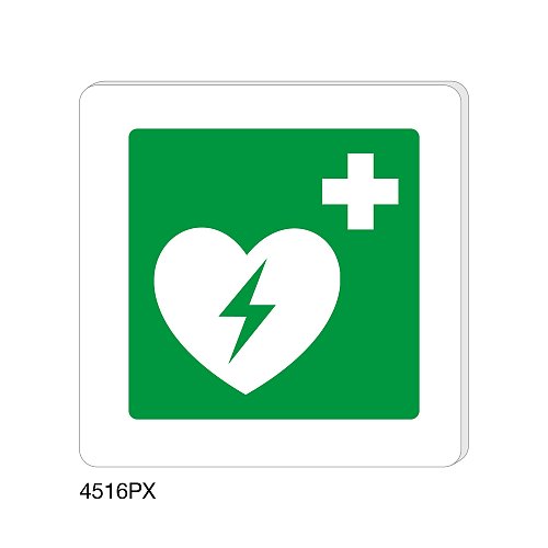 Defibrillatore - Plexiglass - B - 150x150 mm - Bifacciale - Senza Fori