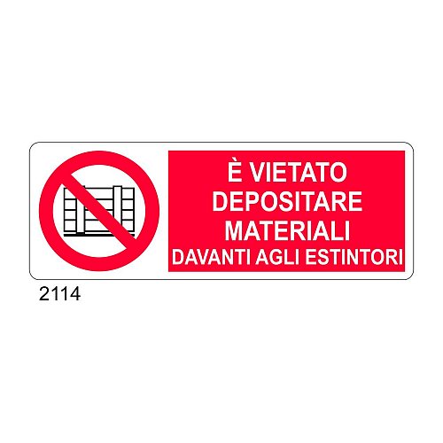 E' vietato depositare materiali davanti agli estintori - D - Alluminio 1400x500 mm