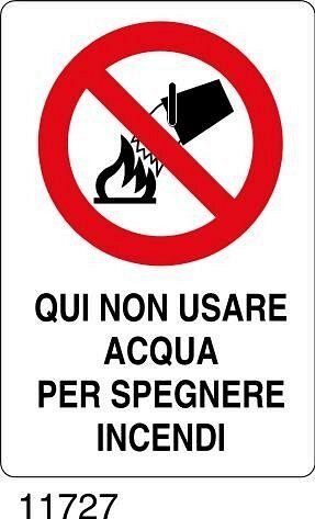 Qui non usare acqua per spegnere incendi