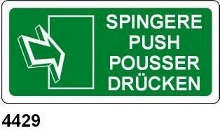 Spingere - A - PVC adesivo 350x125 mm