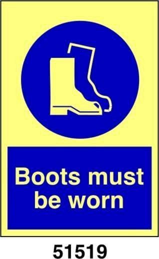 Boots must be worn - A - ADL 150x200 mm