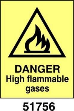 Danger high flammable gases - A - ADL 150x200 mm