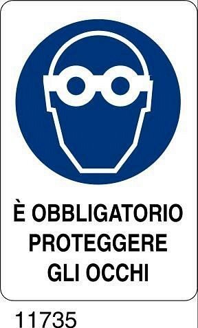 E' obbligatorio proteggere gli occhi - B - Polionda 500x700 mm