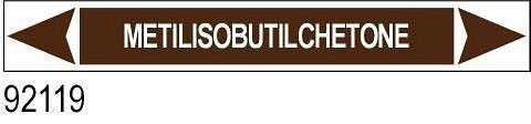 Metilisobutilchetone- etichetta - B - PVC adesivo - 350x60 mm