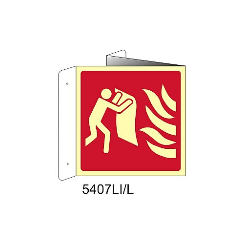 Coperta Antifiamma - Alluminio - C - 230x230mm - Bifacciale a Libro - Luminescente
