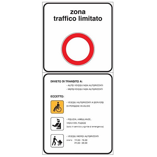 Zona a traffico Limitato - B - Ferro CL.2 90X180