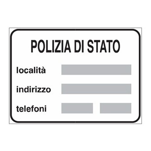 Polizia di stato - A - Alluminio CL.1 40x60 cm