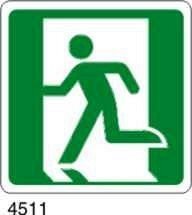 Uscita di emergenza sinistra - D - Alluminio 370x370 mm