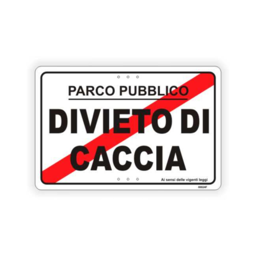 Divieto di caccia parco pubblico