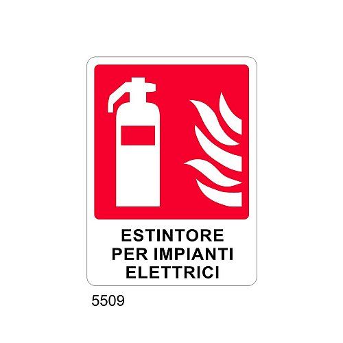 Estintore per impianti elettrici - D- Alluminio 370x500 mm