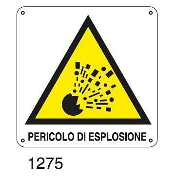 Pericolo di esplosione - C - Alluminio 360x360 mm