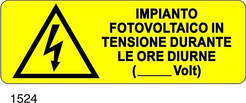 Impianto fotovoltaico in tensione