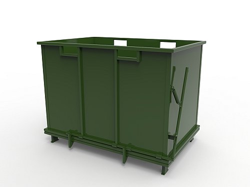 Contenitore con Fondo Apribile 2 m3 - Verde