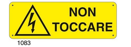 Non toccare - C - Alluminio 330x500 mm - Conf 10 pz.