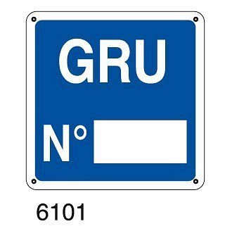 Gru numero - A - PVC adesivo 120x120 mm