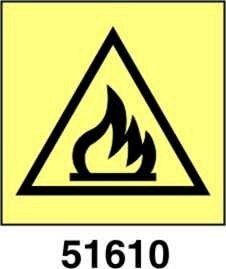 Danger fire risk - pericolo di incendio - A - PVL 100x100 mm