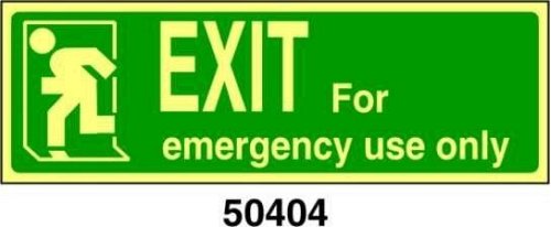 Exit for emergency use only - A - PVL 300x100 mm - Conf 10 pz.