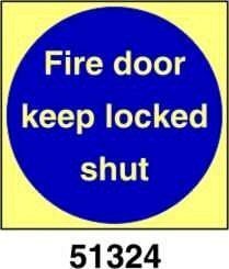 Fire door keep locked shut - porta tagliafuoco tenere chiusa