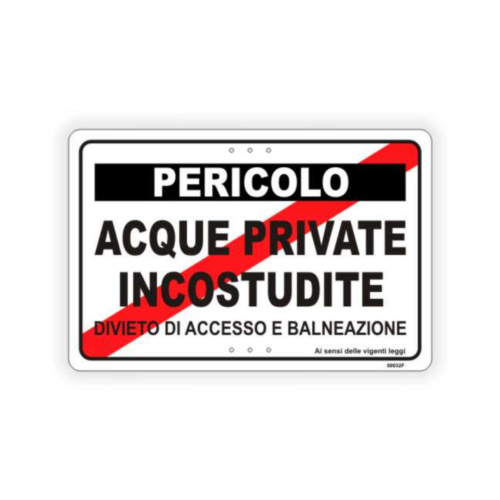 Pericolo acque private incostudite