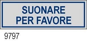 Etichetta adesiva mm 170x45  Suonare per favore
