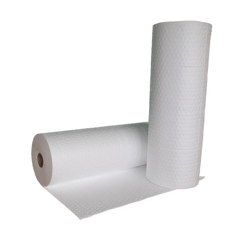 Rotoli assorbenti solo olio pretagliati e rinforzati ad ultrasuoni 100 cm. x 40 mt. conf. 1 pz.