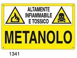 Altamente infiammabile e tossico-Metanolo - A - Alluminio 500x330 mm - Conf 10 pz.