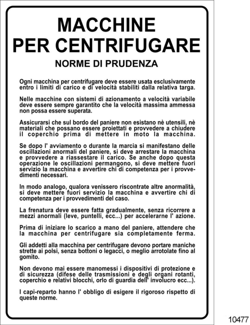 Macchine per centrifugare