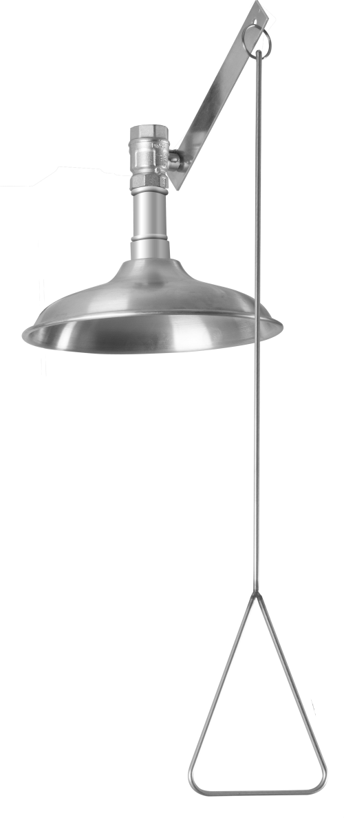 Doccia a soffitto con vaschetta interamente in acciaio inox