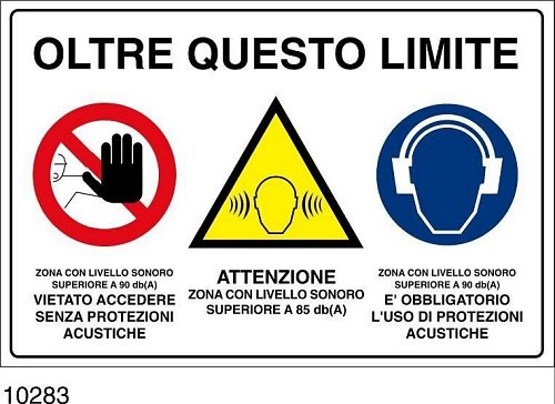 Oltre questo limite - A - Alluminio - 1000x700 mm - Conf 10 pz