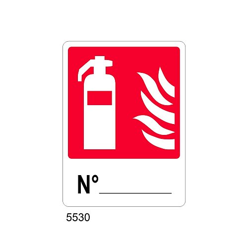 Estintore numero - D- Alluminio 370x500 mm - Conf 10 pz.
