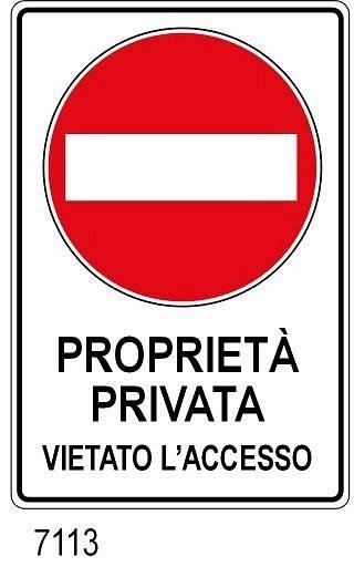 Proprietà privata Vietato l'accesso - C - Alluminio - 600x900 mm