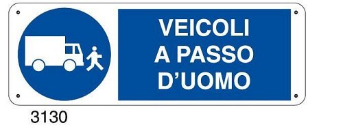Veicoli a passo d'uomo - D - Alluminio 1400x500 mm - Conf 10 pz.