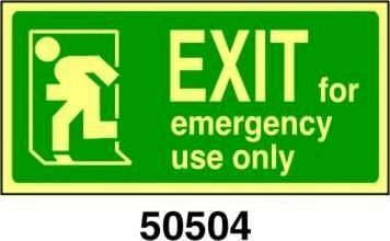 Exit for emergency use only
