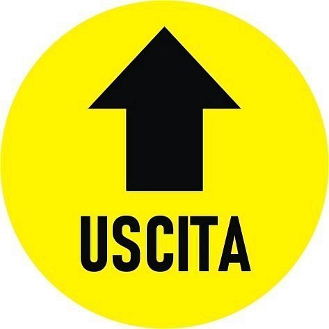 Freccia di indicazione percorso - Giallo - Conf 10 pz