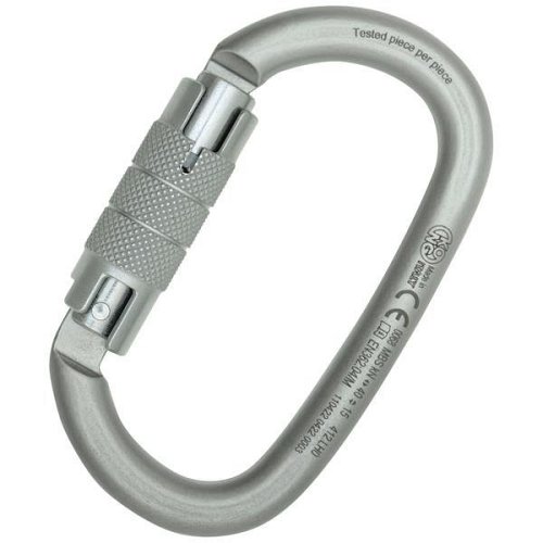 Ovalone Carbon Twist Lock Kong - Connettore acciaio 40 kN – Twist Lock 2 movimenti
