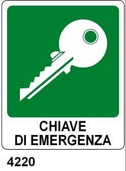 Chiave di emergenza - D - Alluminio 370x500 mm